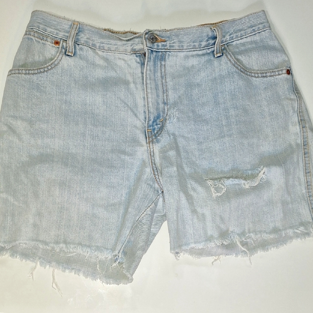 Levi's 550 Blue Jean Shorts Distressed Cut-Off Style